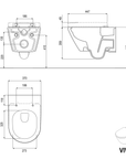 WC suspendu sans rebord VIVEO
