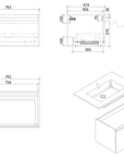 Meuble sous-lavabo Alice 800