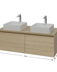 Duravit Vellora Meuble sous-vasque sur console 120 cm
