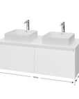 Duravit Vellora Meuble sous-vasque sur console 120 cm