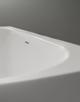 Baignoire semi-îlot NORA acrylique blanc mat - 170 x 80 cm