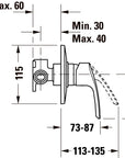 Robinetterie de douche encastrée Duravit DuraVelez