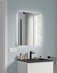 Ensemble de meubles de salle de bains KONDA 50 cm avec lavabo en résine minérale