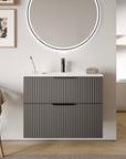 Ensemble de meubles de salle de bain TIM 80 cm avec vasque en céramique