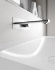 Meuble salle de bain AVA 160 cm - avec vasque en fonte minérale CREAM - couleur au choix