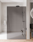 Paroi de douche à l'italienne EX102 - Verre nano 10 mm gris fumé