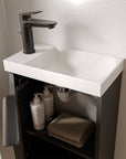 Ensemble de meubles de salle de bain WC invités TIM 40 cm avec lavabo