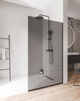 Paroi de douche à l'italienne EX102 - Verre nano 10 mm gris fumé