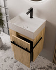 Ensemble de meubles de salle de bain pour WC invités COMPACT 45 cm avec lavabo