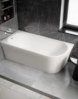 Baignoire d'angle semi-îlot NORA CORNER - Acrylique