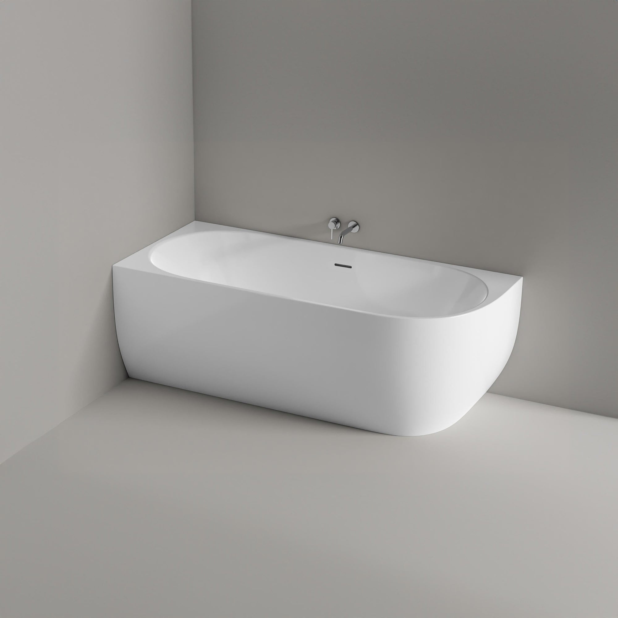 Baignoire d'angle semi-îlot LENA CORNER