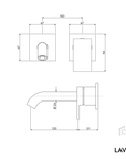 Mitigeur mural pour lavabo LAVOA