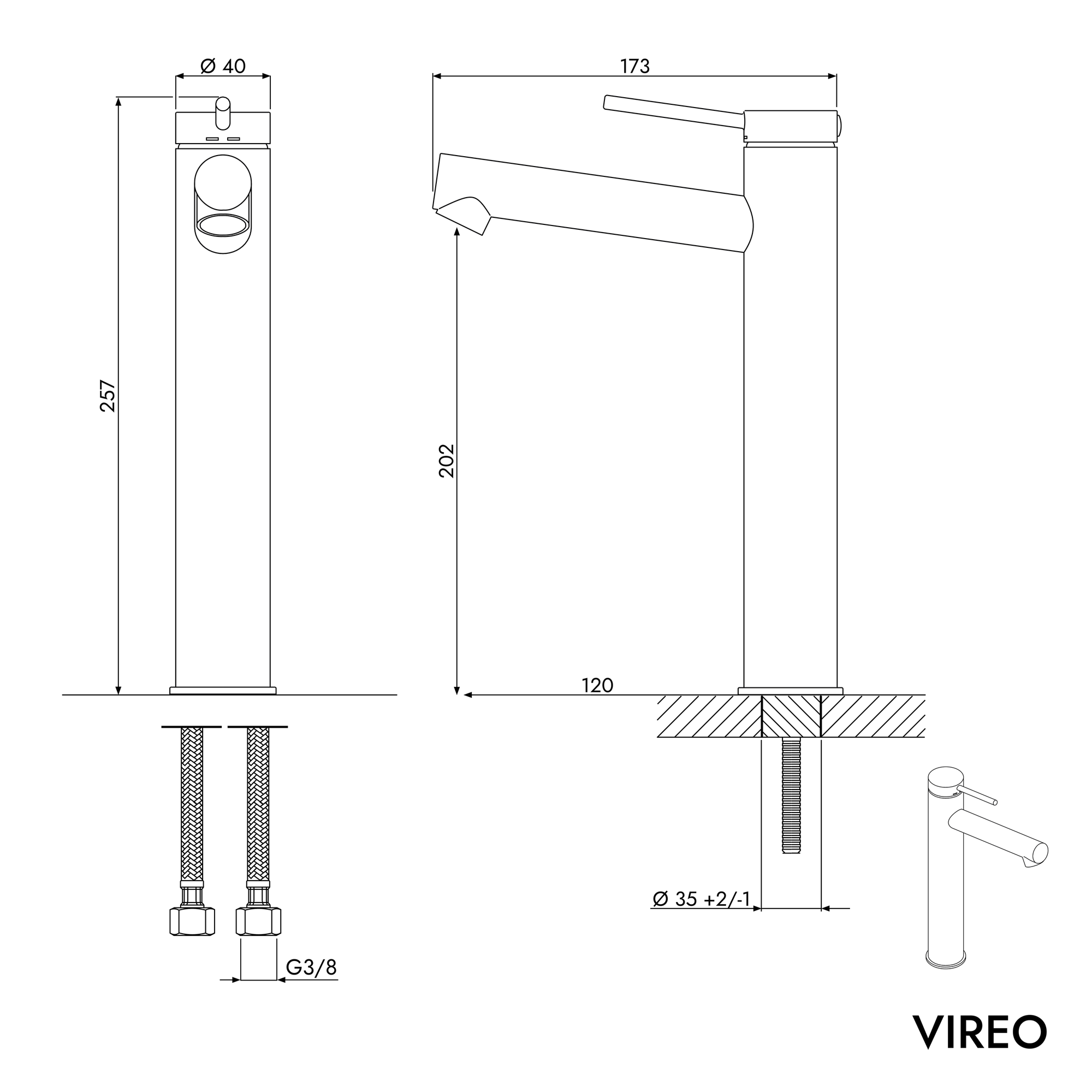 Mitigeur de lavabo VIREO L