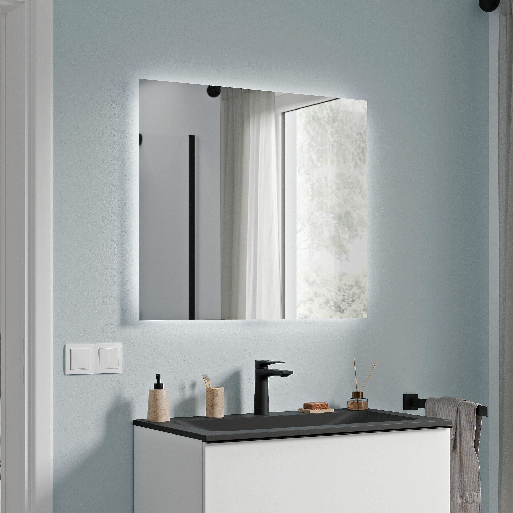 Ensemble de meubles de salle de bains AVA 80 cm avec lavabo