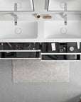 Meuble salle de bain VIREO 160 cm - avec vasque en fonte minérale CREAM - couleur au choix