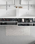 Meuble salle de bain VIREO 160 cm - avec vasque en fonte minérale CREAM - couleur au choix