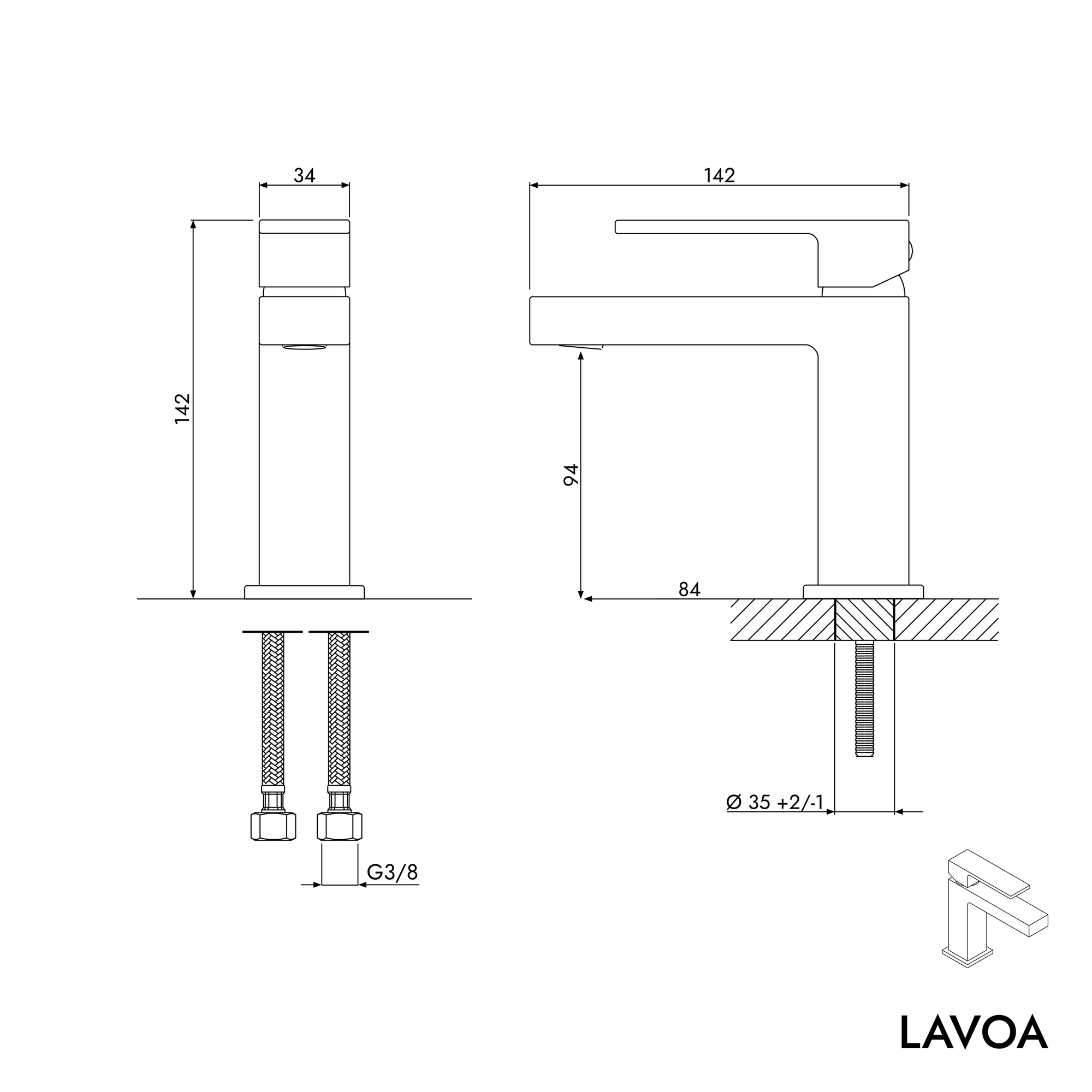 Mitigeur de lavabo LAVOA S