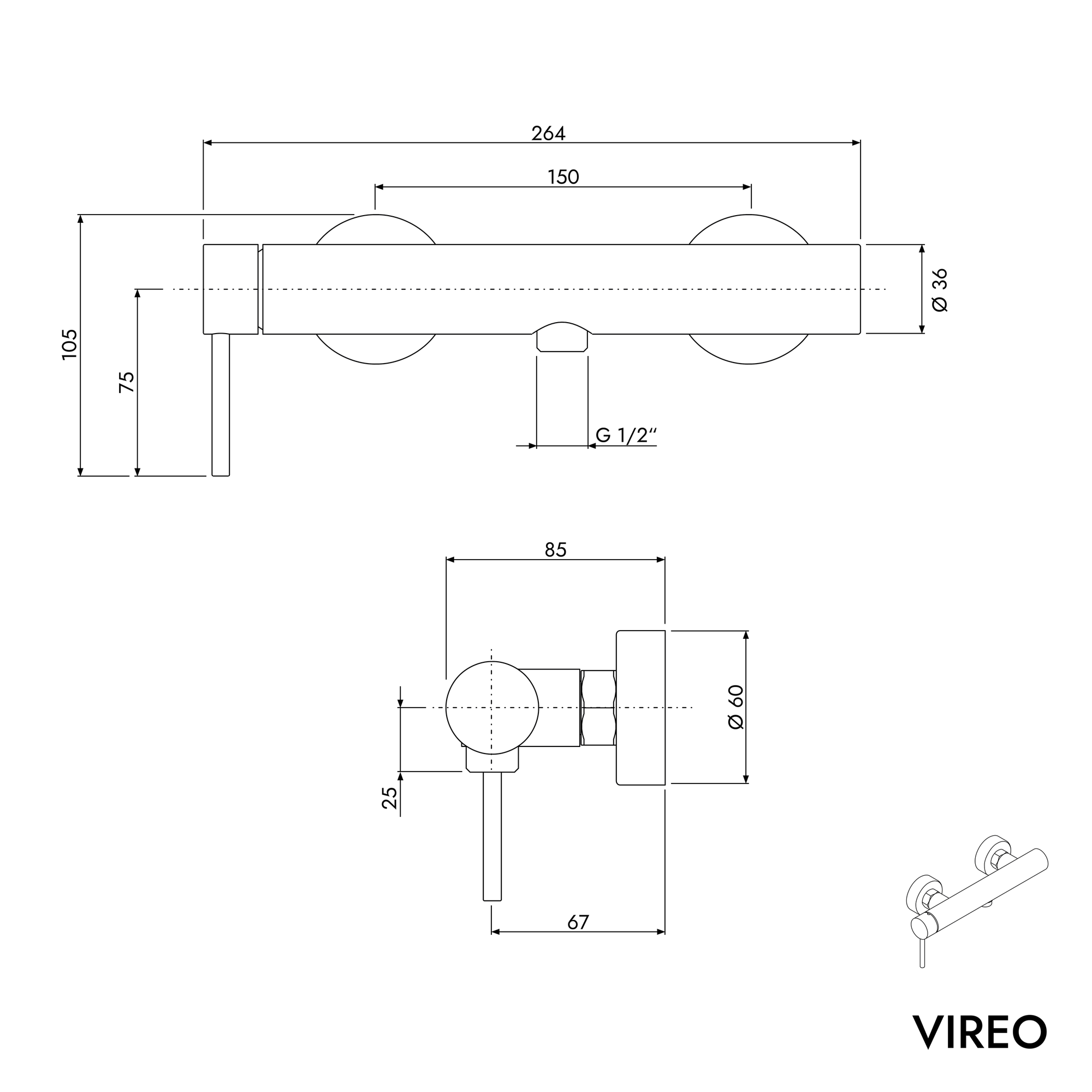 Mitigeur de douche VIREO
