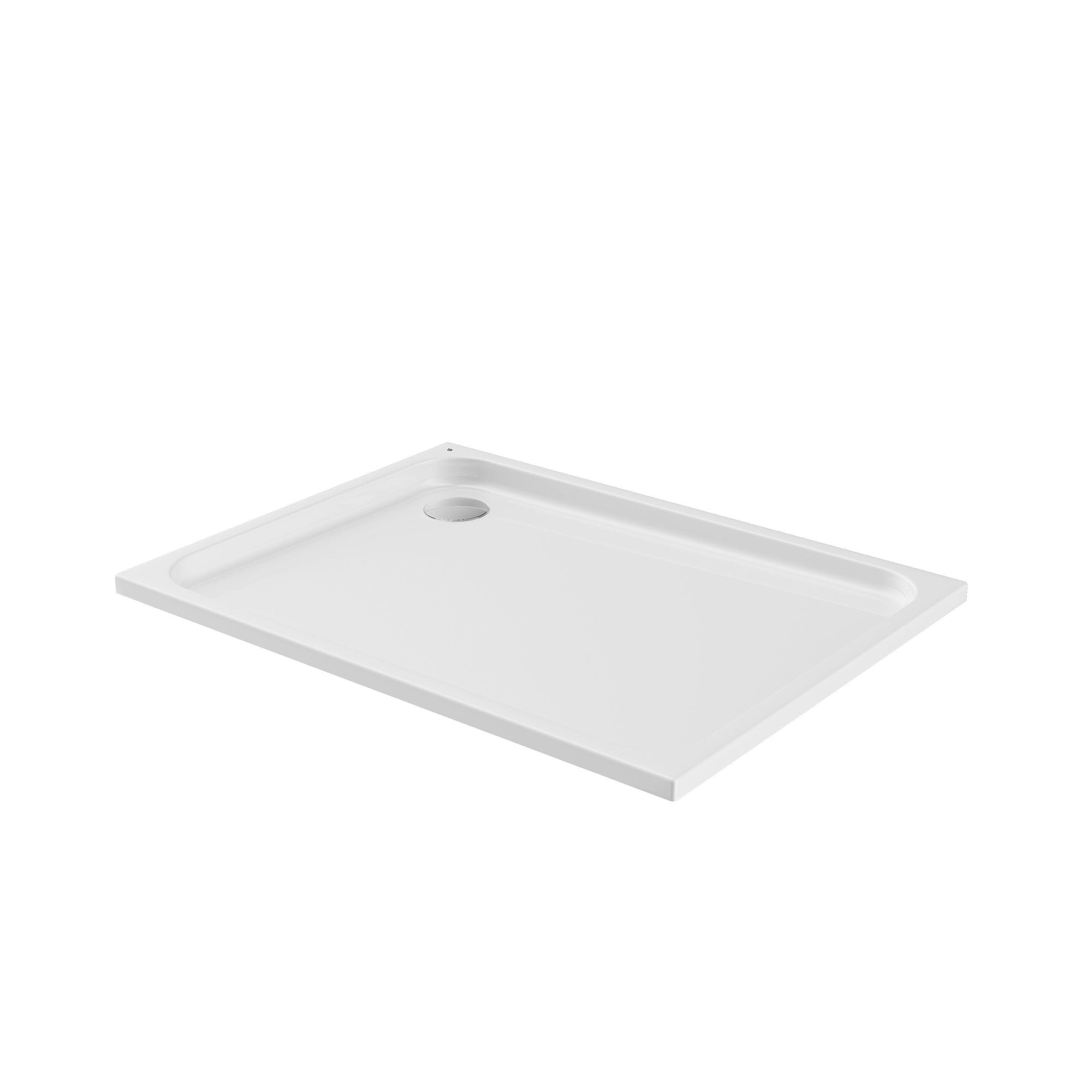 Receveur de douche plat acrylique TIM - blanc brillant - dimensions au choix
