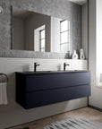 Meuble salle de bain AVA 160 cm - avec vasque en fonte minérale CREAM - couleur au choix