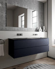 Meuble salle de bain AVA 160 cm - avec vasque en fonte minérale CREAM - couleur au choix
