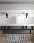 Meuble salle de bain AVA 160 cm - avec vasque en fonte minérale CREAM - couleur au choix