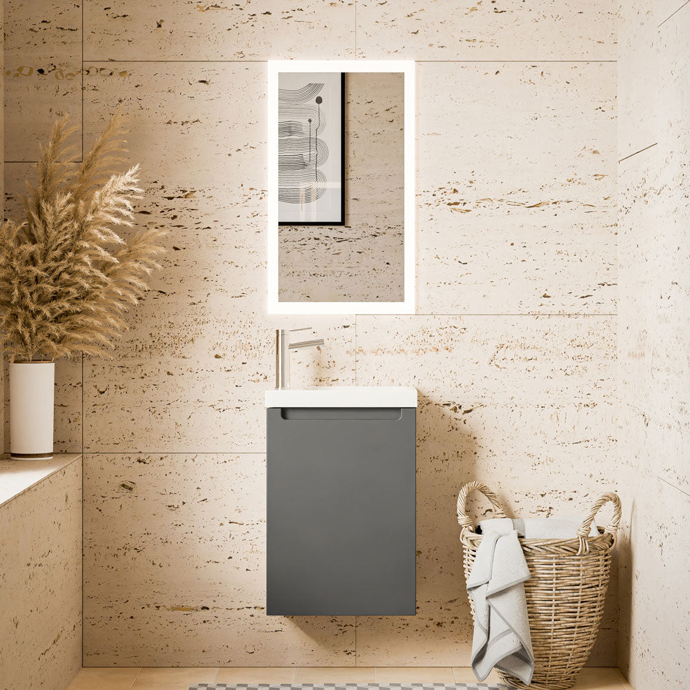 Meuble de salle de bain VIREO 40 cm avec lavabo
