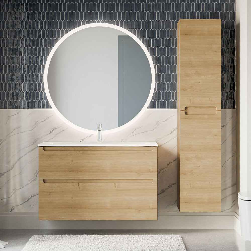 Ensemble de meubles de salle de bain VIREO 100 cm avec lavabo