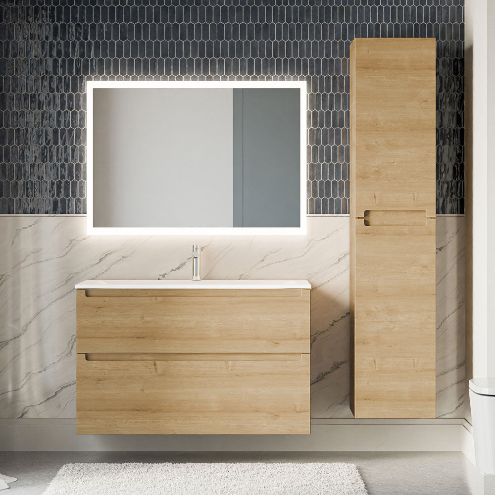 Ensemble de meubles de salle de bain VIREO 100 cm avec lavabo