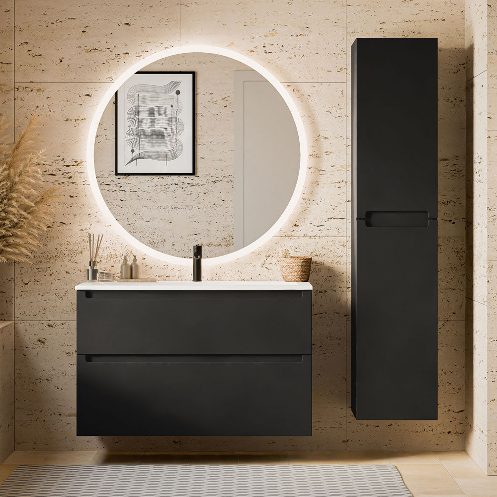 Ensemble de meubles de salle de bain VIREO 100 cm avec lavabo