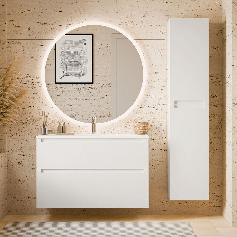 Ensemble de meubles de salle de bain VIREO 100 cm avec lavabo