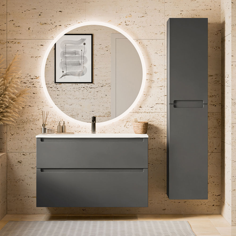 Ensemble de meubles de salle de bain VIREO 100 cm avec lavabo