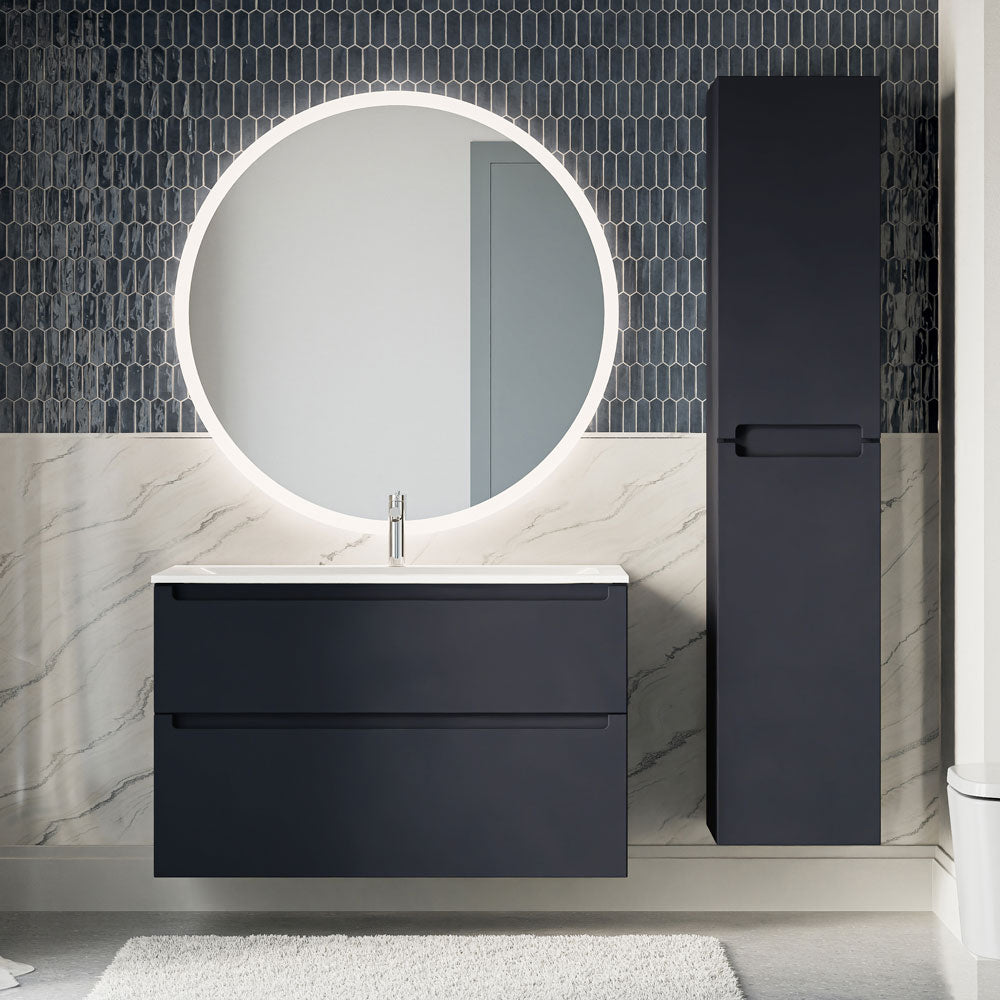 Ensemble de meubles de salle de bain VIREO 100 cm avec lavabo