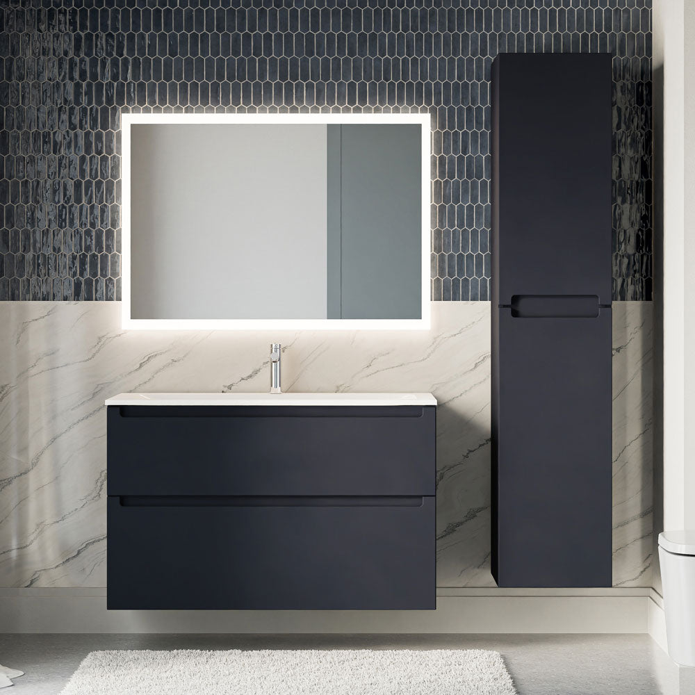 Ensemble de meubles de salle de bain VIREO 100 cm avec lavabo