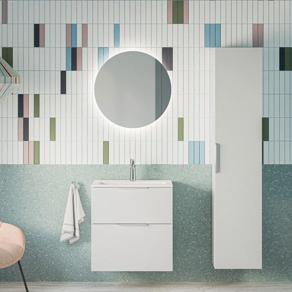 Ensemble de meubles de salle de bain TIM 60 cm avec lavabo