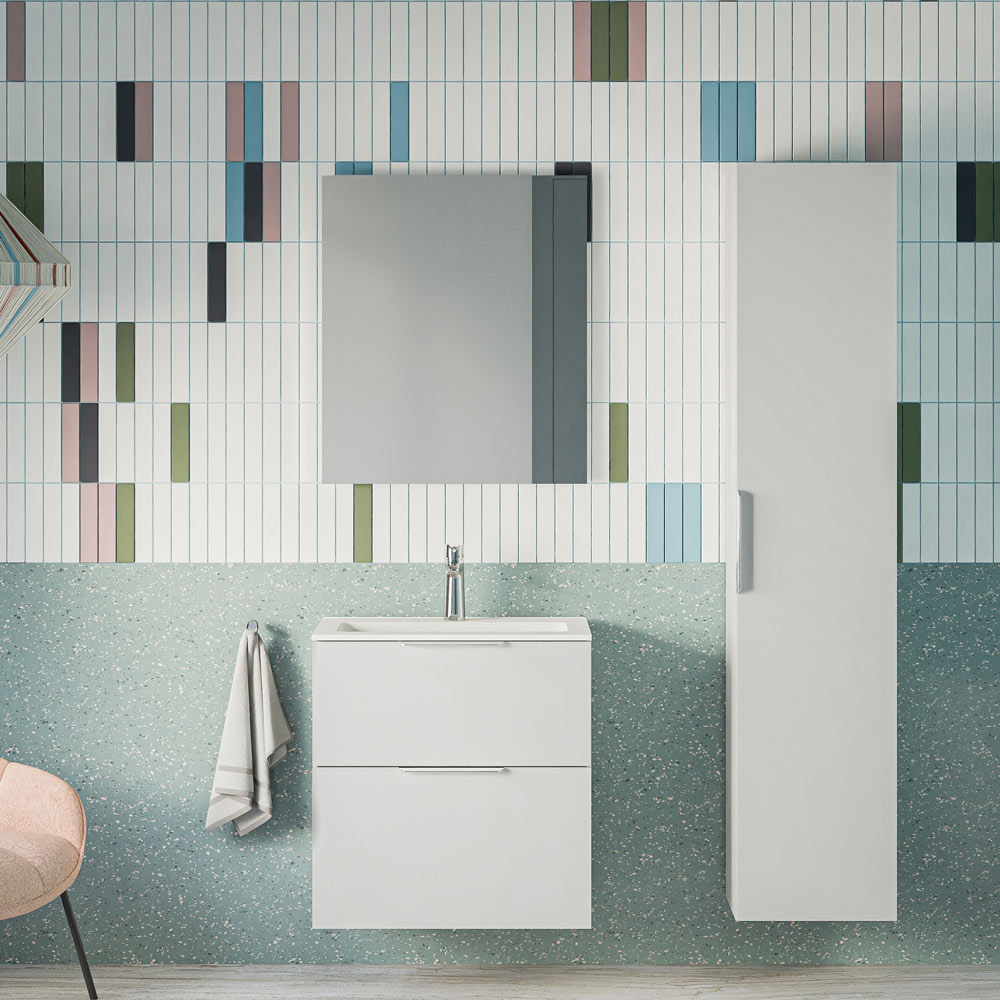 Ensemble de meubles de salle de bain TIM 60 cm avec lavabo