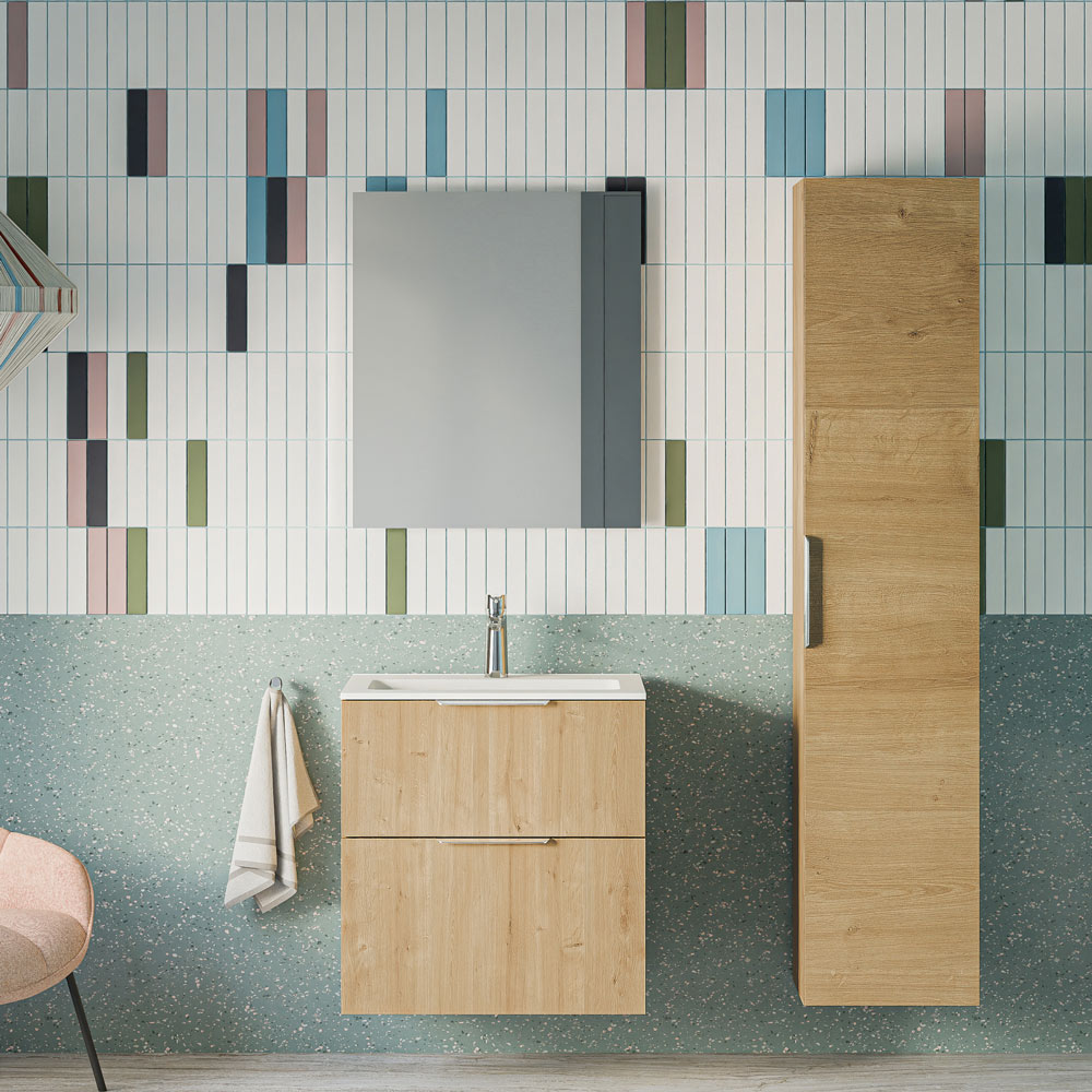 Ensemble de meubles de salle de bain TIM 60 cm avec lavabo