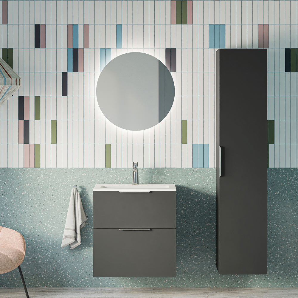 Ensemble de meubles de salle de bain TIM 60 cm avec lavabo