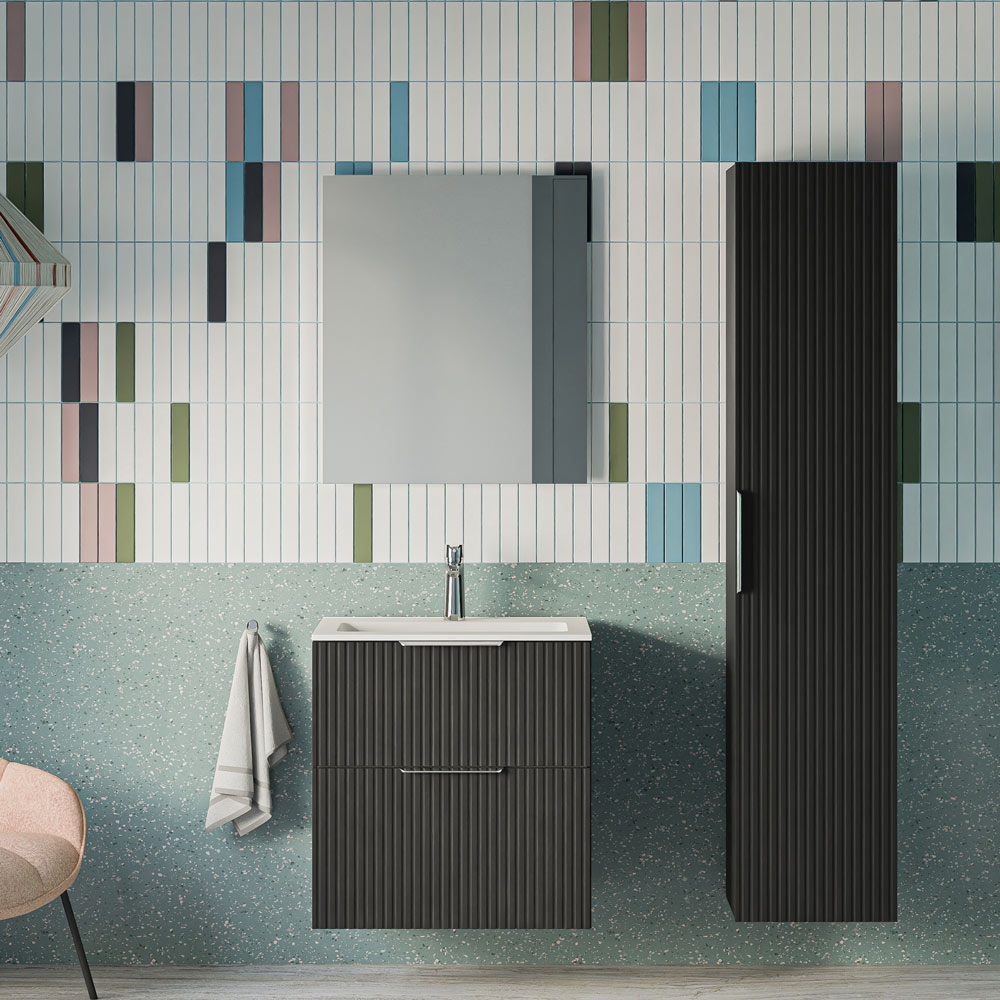 Ensemble de meubles de salle de bain TIM 60 cm avec lavabo