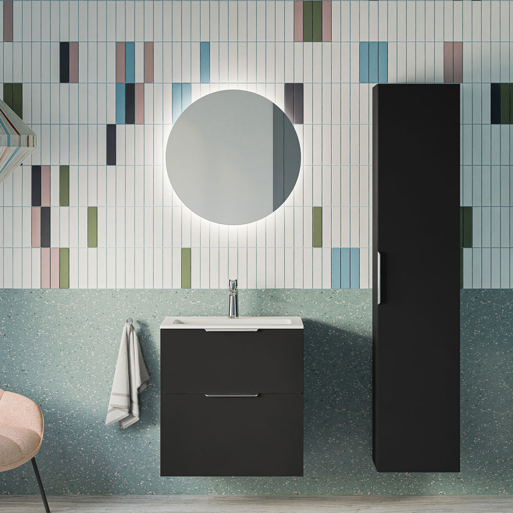 Ensemble de meubles de salle de bain TIM 60 cm avec lavabo