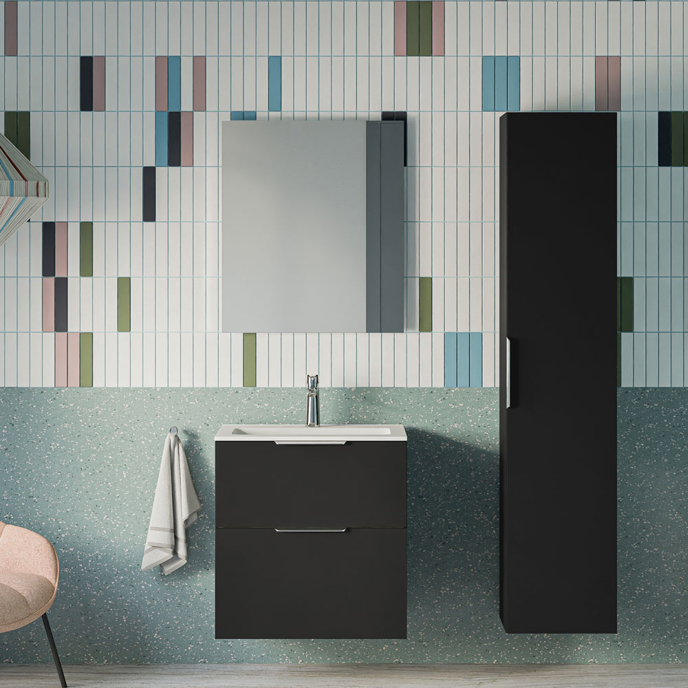 Ensemble de meubles de salle de bain TIM 60 cm avec lavabo