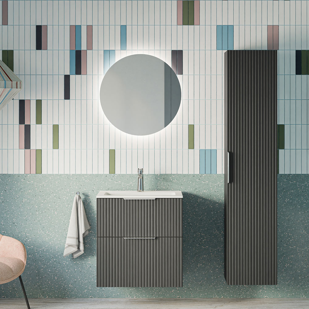 Ensemble de meubles de salle de bain TIM 60 cm avec lavabo