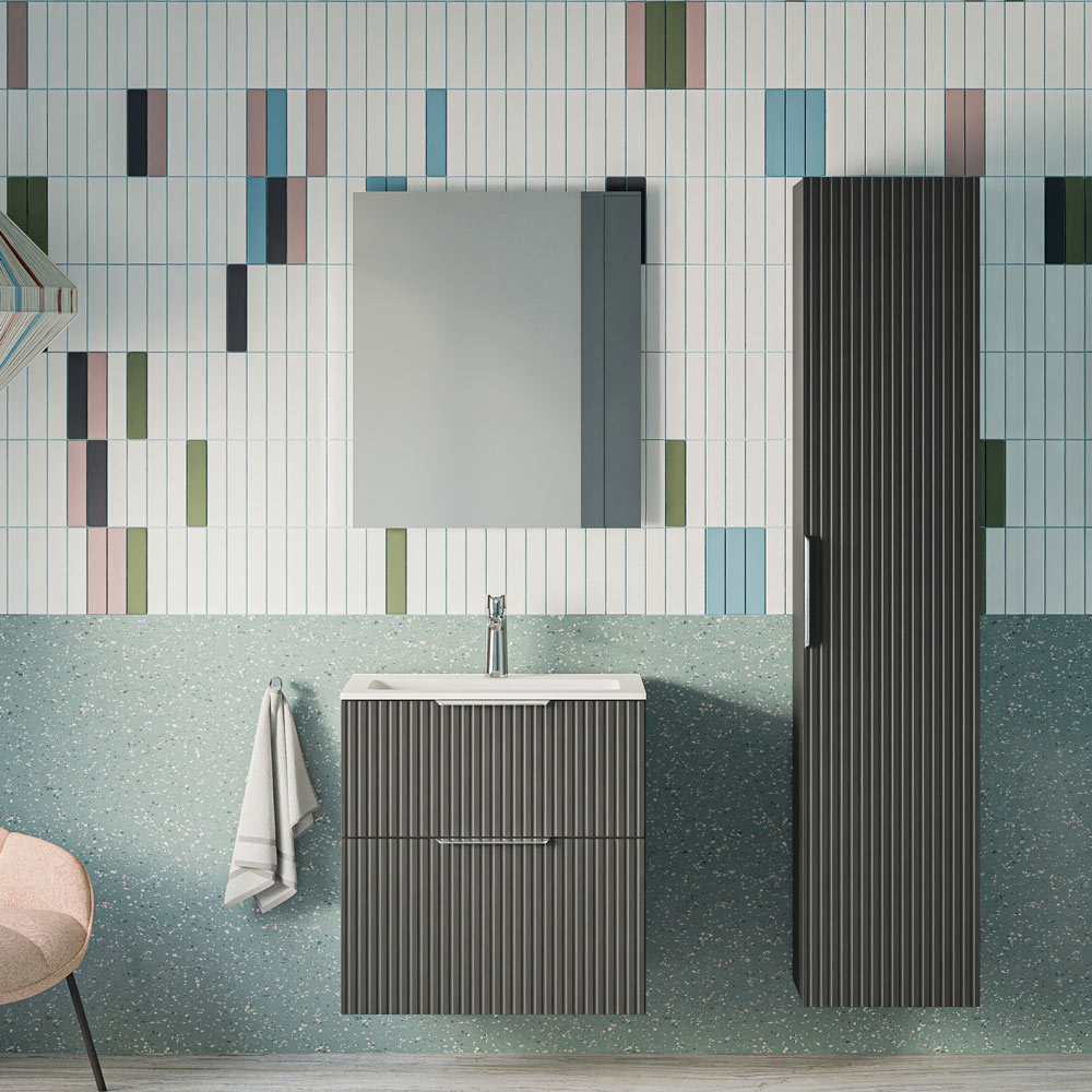 Ensemble de meubles de salle de bain TIM 60 cm avec lavabo