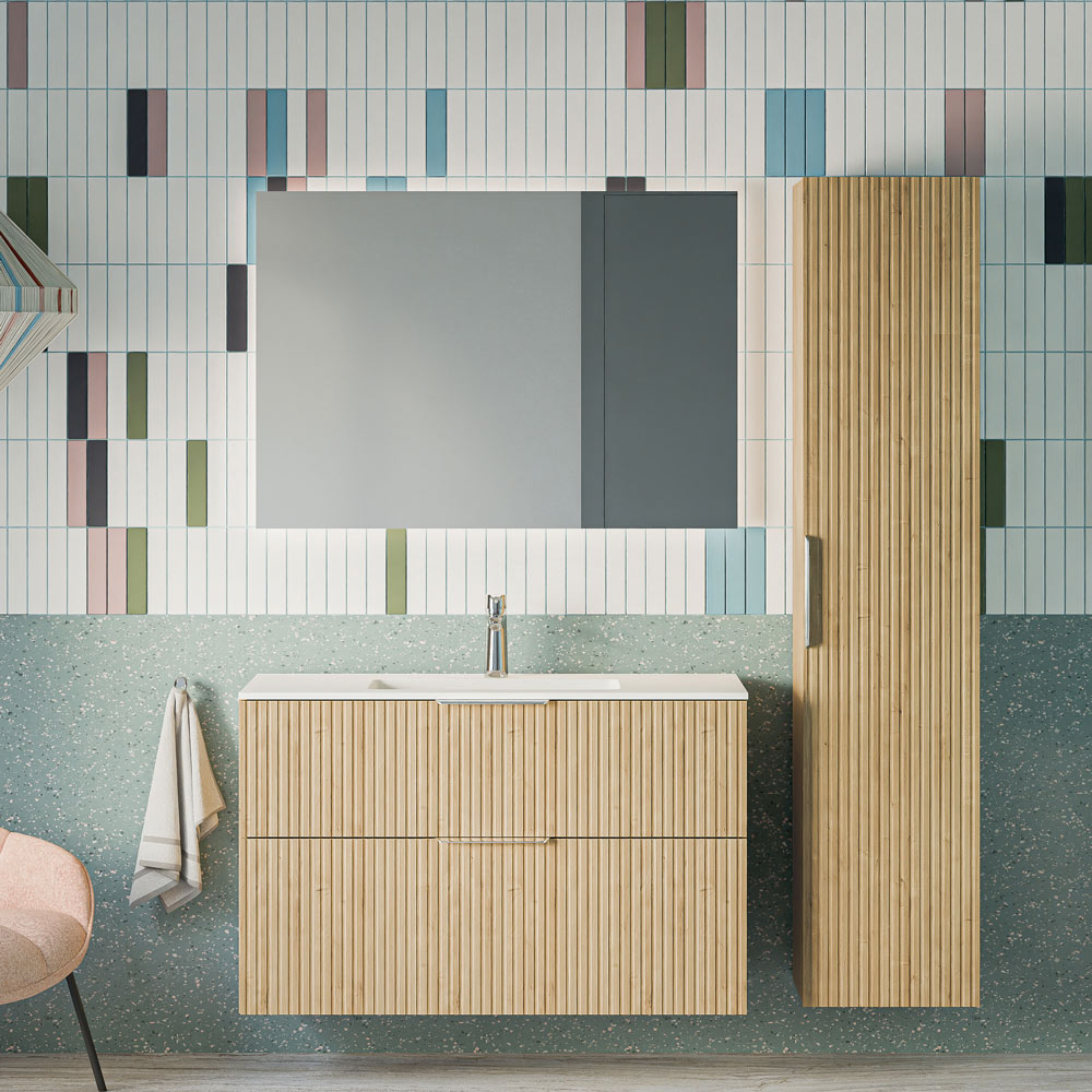 Ensemble de meubles de salle de bain TIM 100 cm avec lavabo