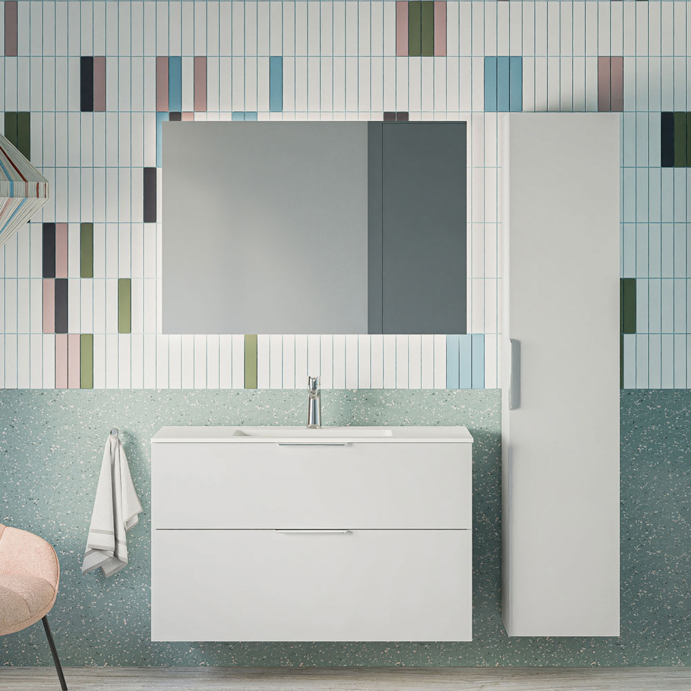 Ensemble de meubles de salle de bain TIM 100 cm avec lavabo