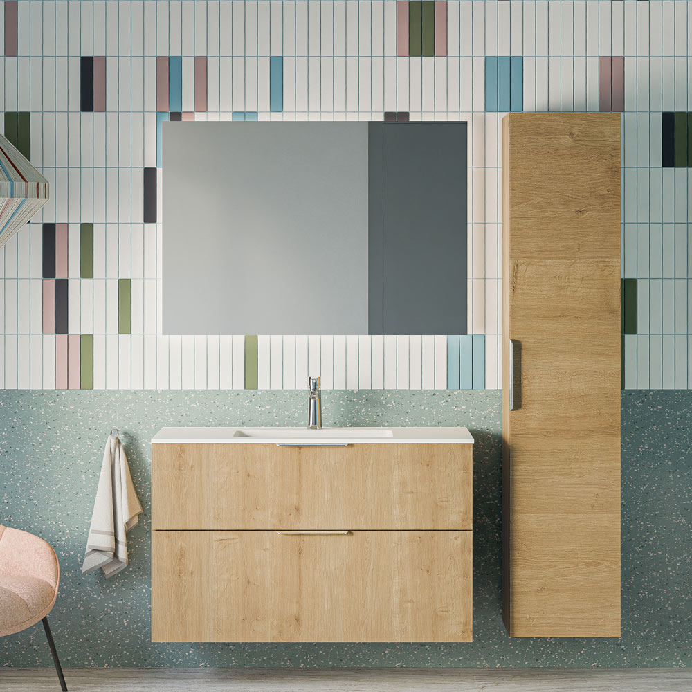 Ensemble de meubles de salle de bain TIM 100 cm avec lavabo