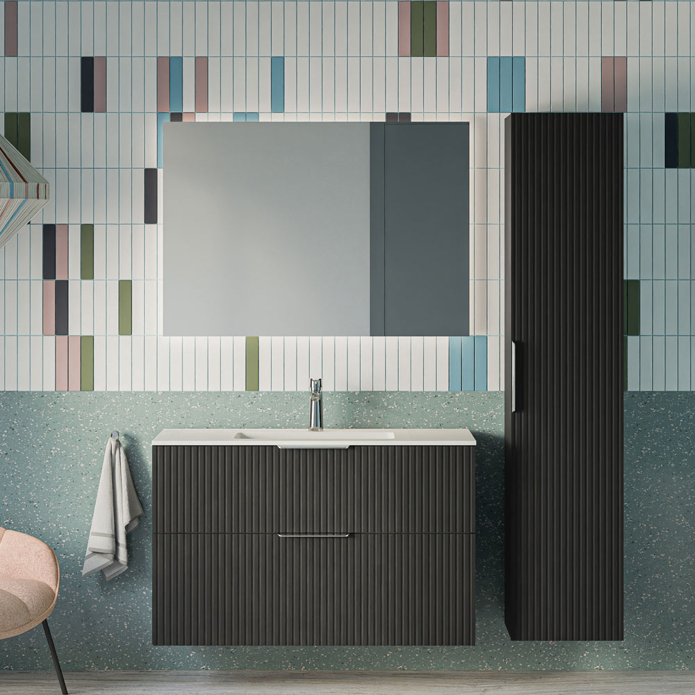 Ensemble de meubles de salle de bain TIM 100 cm avec lavabo