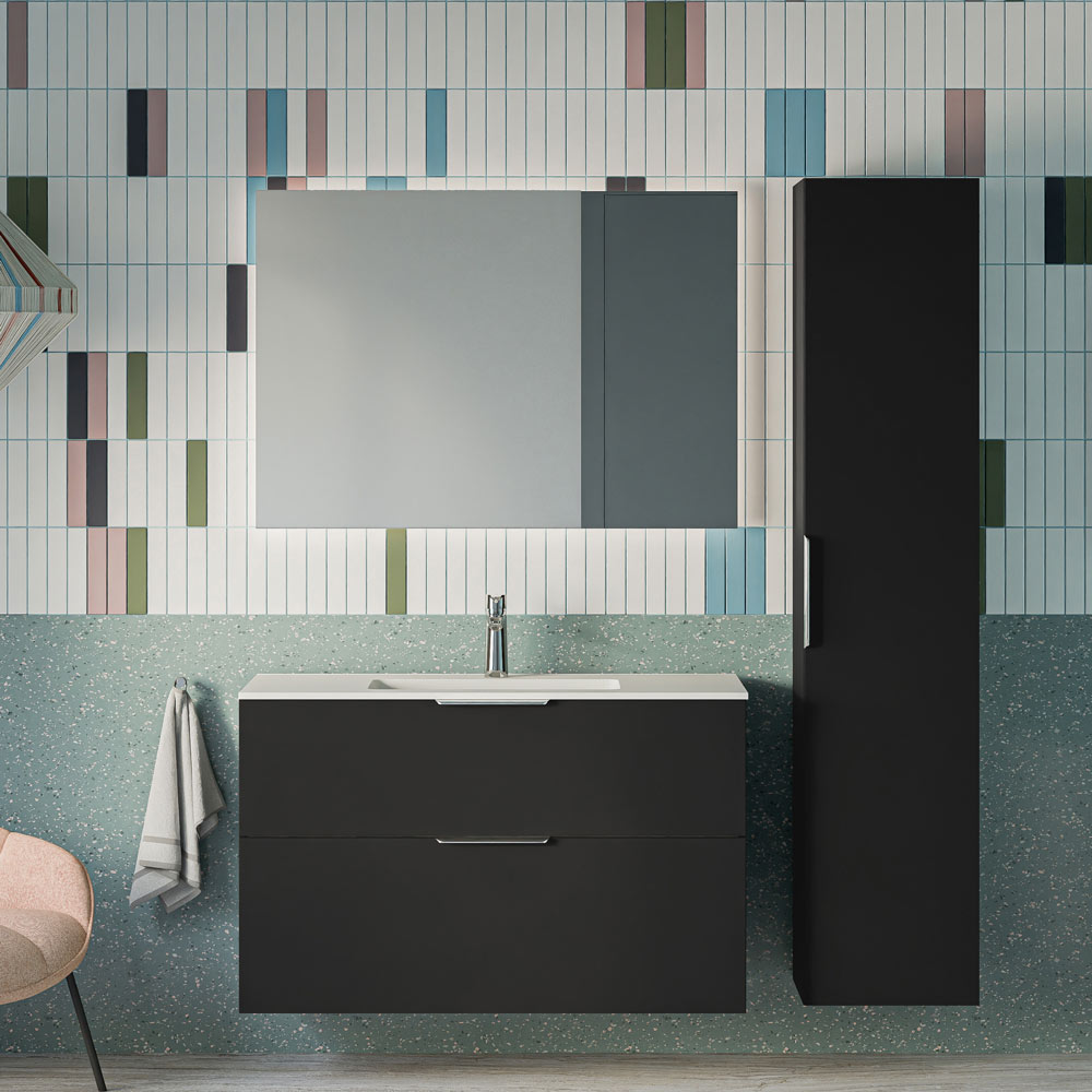 Ensemble de meubles de salle de bain TIM 100 cm avec lavabo