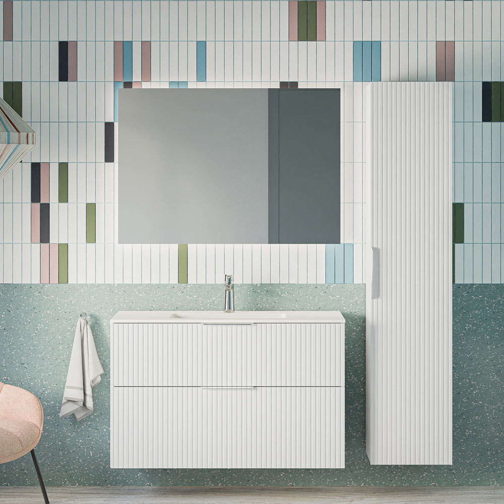 Ensemble de meubles de salle de bain TIM 100 cm avec lavabo