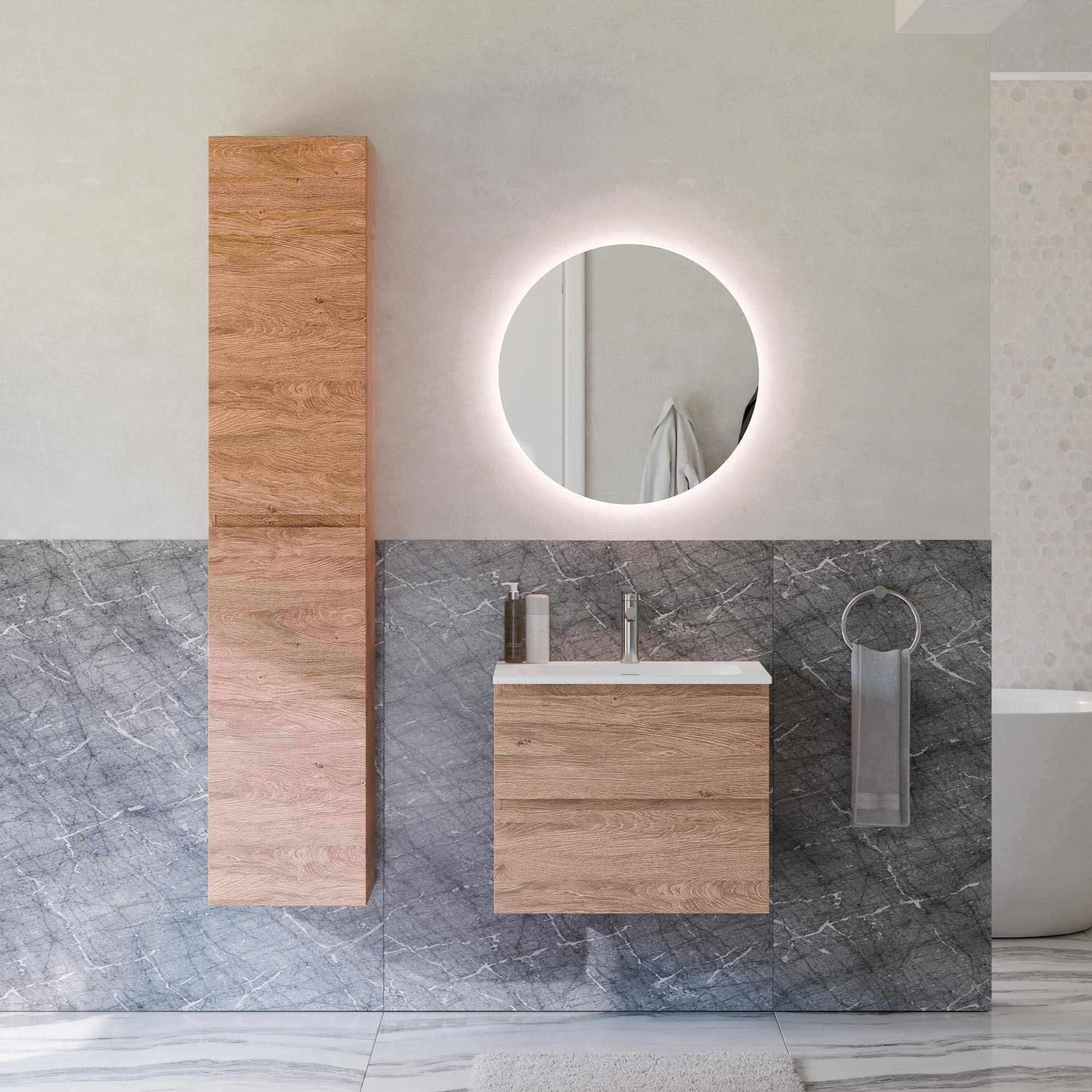 Ensemble de meubles de salle de bain AVA 60 cm avec lavabo